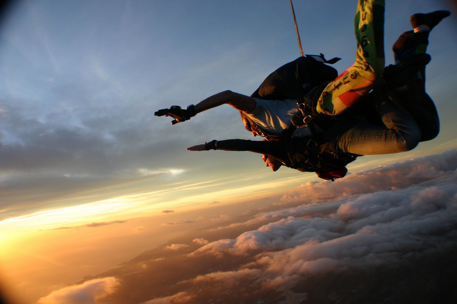 Salto Tandem al atardecer!